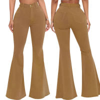 Pantalones acampanados de mezclilla elástica ajustados a la cintura HSF99 Fashion - details 53