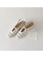 Sandalias de punta hueca con trenza francesa, hebilla y lazo, tacón grueso, estilo romano para mujer - details 1