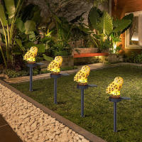 LÁMPARA DE JARDÍN SOLAR, búho martillado, resistente al agua - details 6