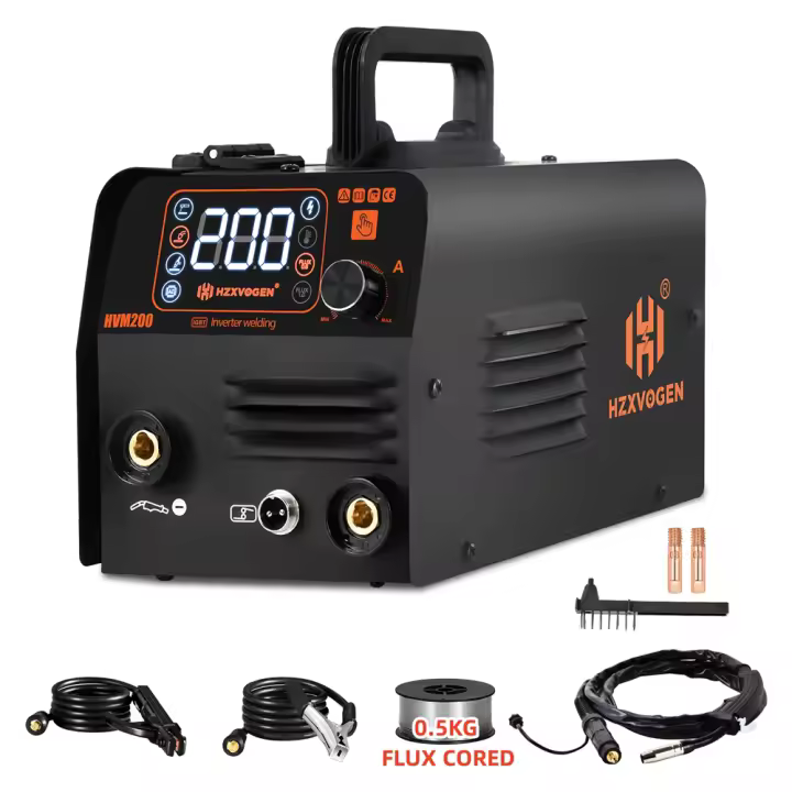 Máquina de Soldar Semi-Automática HZXVOGEN 3 EN 1 Inversor HVM200 Equipo de Soldadura Sin Gas - 1