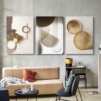 Cuadro de Paisaje Natural 3PCS en Lienzo con Marco Floral Abstracto Hojas Póster Nórdico para Sala de Estar Decoración del Hogar Imagen de Pared Estilo Luz y Decoración - details 8