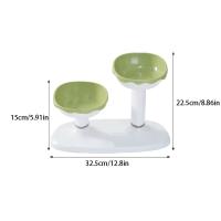 Cuenco ajustable para mascotas de gran capacidad, cuenco desmontable para base alta para gatos, cuenco doble de plástico, cuenco de alimentación para comida de perros, gatitos y cachorros - details 0