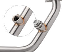 Silenciador de escape para Vespa Primavera Sprint 150 Pipa de conexión de rodilla de respiro de calidad de respiración de la marca RESPRACE - details 7