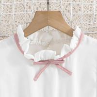 Falda Plisada de Khaki para Niñas Mangas de Pétalo Blanco Estilo Preppy para Cumpleaños - details 10