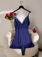 Conjunto de camisón y braguita de diseño encantador con tirantes finos y cuello en V, ropa sexy para mujer - details 38