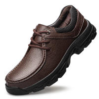Abnkarwin Zapatos Casuales para Hombres de Cuero Genuino Tamaño Grande para Primavera y Otoño en Negro y Marrón Anti-Deslizante para Exteriores Material de Punta de Cuero Natural - details 20