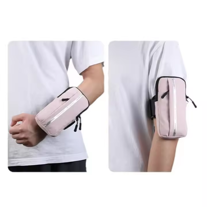 Bolsa de brazo para teléfono móvil para correr de PU, resistente al agua, gran capacidad, soporte para teléfono para correr, brazalete elástico Vertical, funda para teléfono deportivo - 1