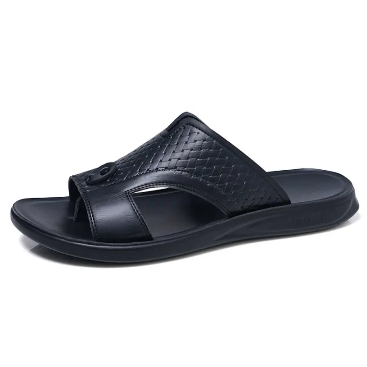 Sandalias sandalias de cuatro estaciones antideslizantes y resistentes al desgaste de los hombres desgaste interior y exterior verano nueva versión coreana zapatos de playa de gran tamaño - 1