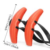 1 par de manijas multifuncionales con forma de cuerno para Fitness, levantamiento de pesas, construcción muscular, manijas de agarre para entrenamiento físico, naranja/negro - details 1