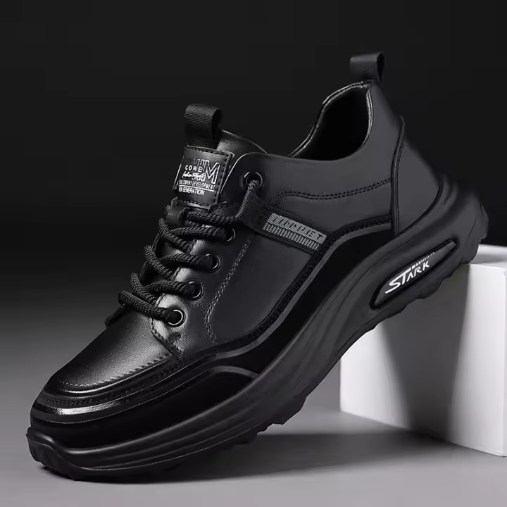 Zapatos de Moda para Hombres de Cuero de Vaca de Primera Capa Zapatillas Deportivas y de Ocio Ligeros y Antideslizantes para Primavera - 1