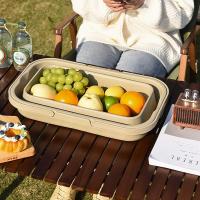 Caja de almacenamiento plegable de plástico para exteriores, mesa de Camping, cesta de Picnic impermeable de gran capacidad con tapa abatible, cesta para artículos diversos, barbacoa - details 17