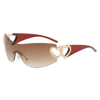 Gafas de Sol sin Marco Y2K para Mujer, Gafas de Sol de color sólido - details 0