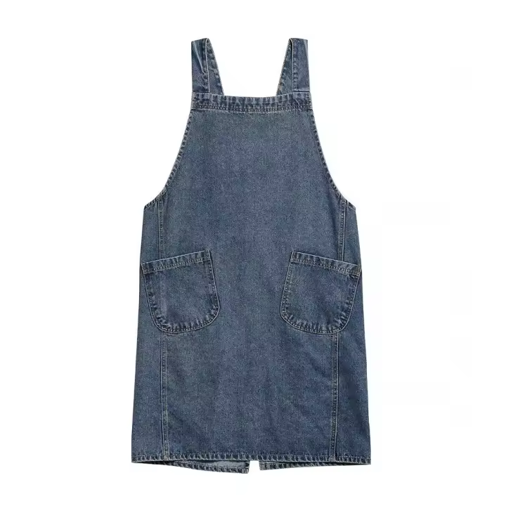 Delantal vaquero a prueba de aceite para mujer, delantales extendidos elegantes Unisex para camarero con bolsillos, delantal suave para tienda de flores para artistas, tienda de flores - 1