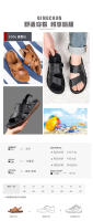 Nuevas sandalias de los hombres de cuero genuino zapatos de playa de los hombres de cuero suave suela suave suela de tendón de res zapatos de cuero fresco cómodo papá zapatos zapatillas hombres - details 5