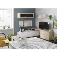 Comedor, Modelo LC, Acabado en Color Blanco Artik y Roble Canadiense, Medidas - details 2