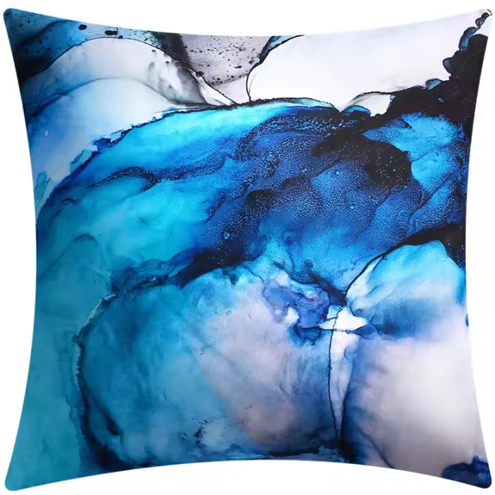 Funda de almohada nórdica con estampado de flores, cubierta de cojín de doble cara para sofá, sala de estar, oficina, 45cm, decoración del hogar - 1