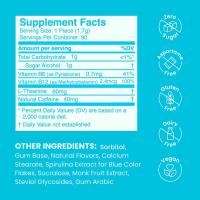 NeuroGum Caffeine Gum (90 comprimidos) Sin azúcar con L-teanina+cafeína natural+vitaminas B12 B6- Rompecabezas masculino femenino Energy Focus - details 6