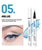 HANDAIYAN Delineador de ojos líquido brillante nacarado de color, pigmento de sombra de ojos metálico, cejas, resistente al agua, arte de labios para fiesta - details 8