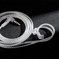 Cable de auriculares KZ Chapado en plata con micrófono, Cables de auriculares QKZ mejorados a2, Cable de 2 pines de auriculares de alta pureza de 3,55 MM - details 7