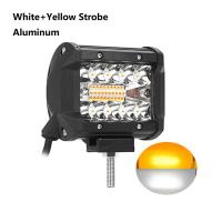 Coche LED luz de trabajo Pod 4 pulgadas 60W Punto de inundación Combo haz blanco amarillo estroboscópico Flash niebla lámpara de conducción para 4x4 todoterreno SUV ATV UTV - details 5
