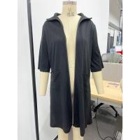 Camisón de casa para mujer, camisón corto de manga tres cuartos con bolsillos y cremallera de gofre, Otoño e Invierno - details 2