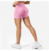 Pantalones cortos deportivos de yoga para levantamiento de cadera de melocotón sin costuras para mujer, pantalones de yoga ajustados de alta elasticidad para correr y fitness - details 2