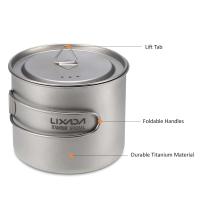 Lixada - maceta colgante portátil de titanio ultraligera, 900 ml/1600 ml, con asa plegable con tapa, utilizada para acampar al aire libre, hacer senderismo, - details 73
