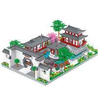 China-Chic micro particle building blocks are difficult to assemble Suzhou garden architecture series assembled toys - details 11