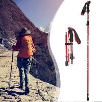 Bastones de Trekking al aire libre de 5 secciones, bastones de escalada al aire libre de aleación de aluminio, suministros de Montañismo plegables y ligeros ajustables - details 8