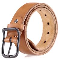 Cinturones de diseñador para hombre, piel de vaca auténtica de alta calidad, color marrón, de lujo,talla grande, 100% grano real - details 48