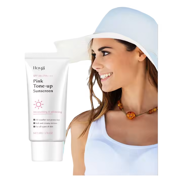 Crema de Sol SPF 50+ Hidratante Ligero para Cara y Cuerpo Sin Aceite Herramienta de Cuidado de la Piel Facial - 1