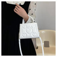 1 bolso elegante de color sólido para mujer con correa desmontable - Diseño con patrón de corazón, perfecto para regalo del Día de San Valentín, disponible en magenta, blanco, negro, verde, amarillo - details 27