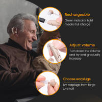 Mini Audífono Digital para Ancianos, Amplificador de Sonido Portátil, Recargable, BTE, Ajustable, Ayuda Auditiva para Mayores - details 4