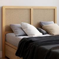 Cabecero de cama con pie (140 cm), diseño de cannabos y madera - details 2