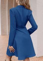 Chaqueta cortavientos de manga larga con doble botonadura de Color sólido para mujer, chaqueta ajustada a la moda, primavera 2025 - details 5