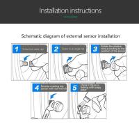 Sistema de Monitor de Sensor de alarma de presión de neumáticos TPMS, pantalla de coche, advertencia de temperatura de carga de energía Solar interna/externa - details 2