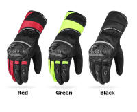 Guantes cálidos de fibra de carbono para motocicleta, impermeables, a prueba de viento, de cuero, reflectantes, para Invierno - details 13