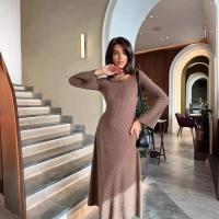 Vestido de punto elegante para mujer con cuello cuadrado, estilo, elegante y curvilíneo, perfecto para la fiesta de bailarina - details 15