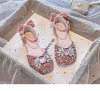 Nuevos zapatos plateados de cristal con suela blanda Baotou, zapatos de niña con diamantes de imitación, zapatos de rendimiento. - details 11