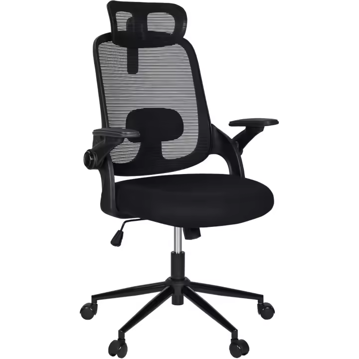 Silla de Oficina Giratoria con Ruedas Transpirable, Ajustable, Soporte Lumbar para Hogar y Oficina - 1