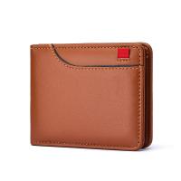 Cartera corta clásica de alta calidad para hombre, billeteras plegables ultrafinas de cuero Pu para hombre, billeteras de negocios de Color sólido con bolsillo para monedas y tarjetas de crédito - details 2
