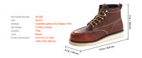 SucceBuy UK Tamaño 7.5 Punta de acero, Botas de trabajo impermeables con punta de mocasín para hombres, Suela de goma EVA antideslizante y transpirable, Marrón - details 6