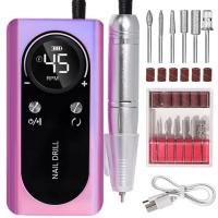 Pulidor de uñas recargable, 45000 RPM, bajo ruido, pulidor de uñas profesional, kit de accesorios para uñas - details 6