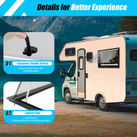 Escotilla de ventilación para caravana, ventana de empuje con bisagras, MG16RW, 900x500mm - details 2