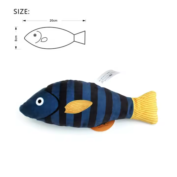 Juguete de Gato Simulación 3D de Pescado Juguete de Mordedura Interactiva para Gatitos y Carpas - 1