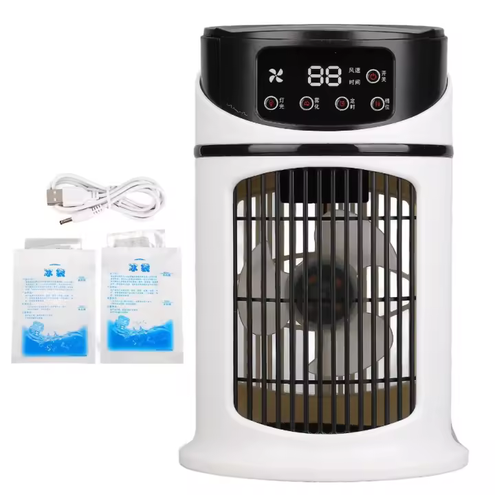 Mini Ventilador Portátil Del Refrigerador De Aire Para El Hogar De La Oficina, Enfriamiento Multifuncional Móvil Con Agua - 1