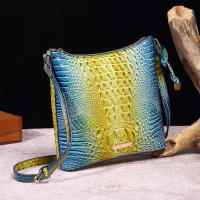2025 nuevo mensajero portátil para mujer, bolso retro para mujer, bolso de mensajero Brahman de cocodrilo multicolor - details 13