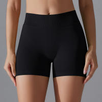 Hamidou-pantalones cortos de Yoga sin costuras para mujer, Shorts deportivos de realce de glúteos, transpirables, secado rápido - details 1