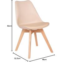 Ottomano Baya Patas de Haya Tonos Beige Muebles y Organización - details 1