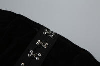 BUNO-vestido envolvente de un solo pecho para mujer, falda acampanada de terciopelo de retales, dobladillo sin mangas, dulces fiestas de cumpleaños, Mini ceñido Sexy - details 13